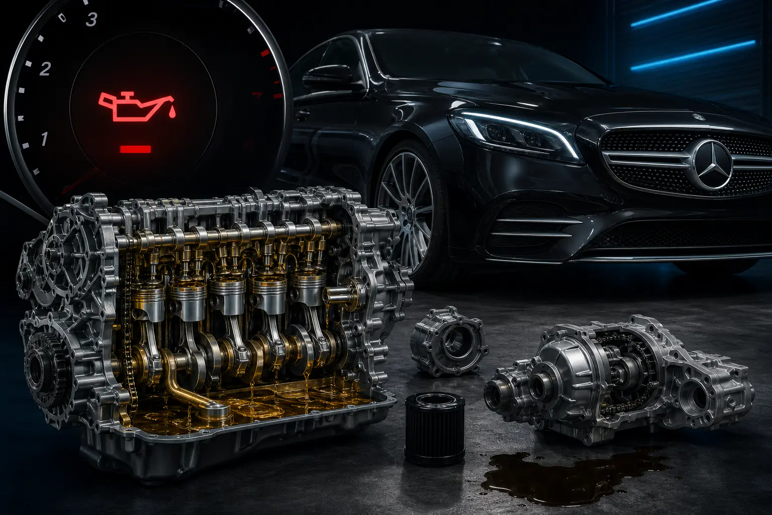 Motor Yağı Basıncı Düşük Ne Demek? Sebepleri ve BMW/Mercedes Çözüm Rehberi